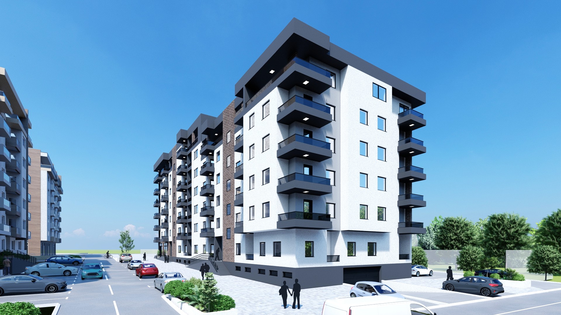 Lamela IV render - fasada