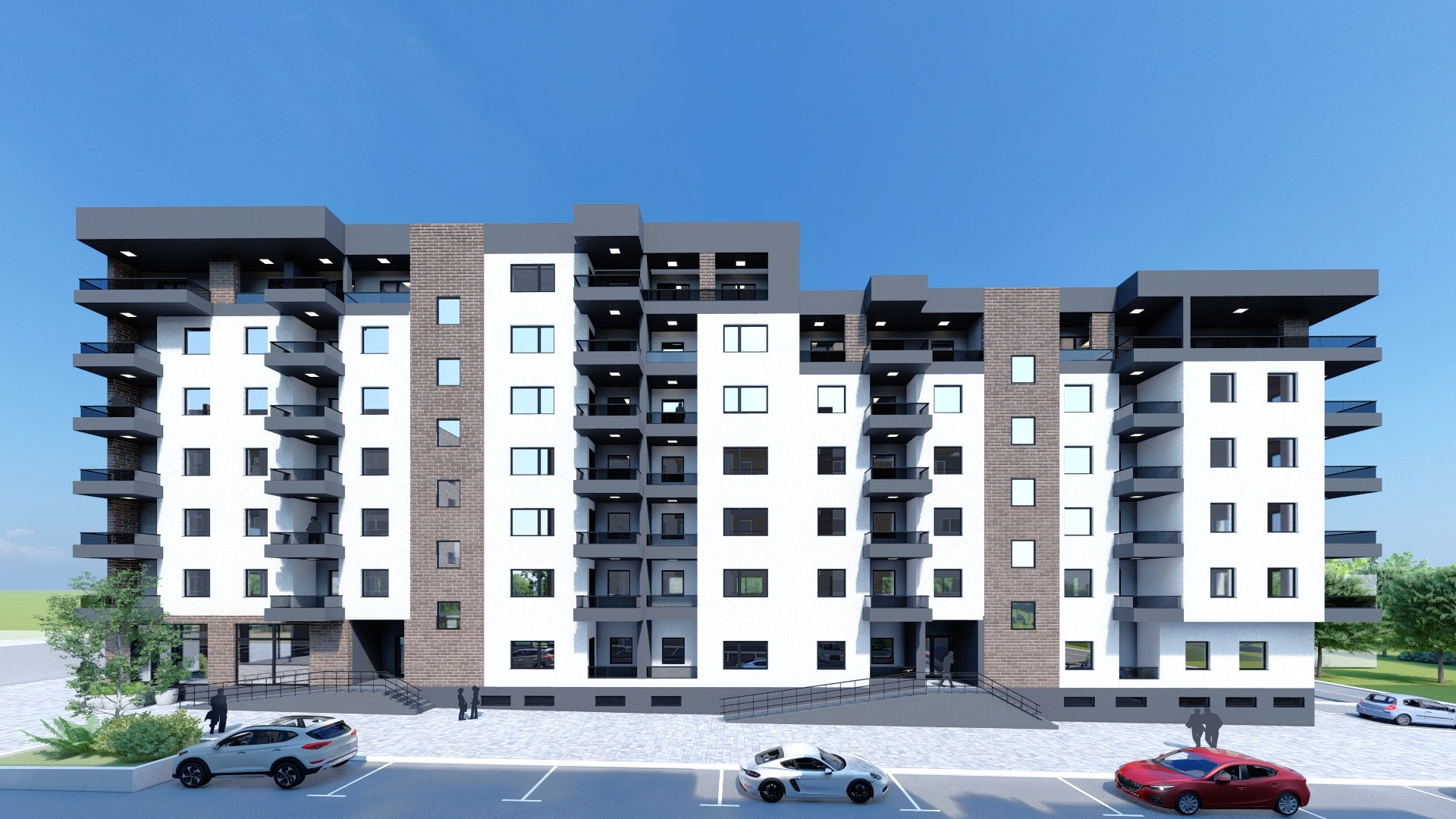 Lamela IV render - dvoriste