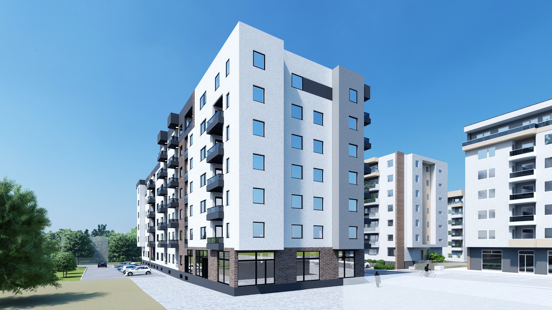 Lamela IV render - aksonometrija